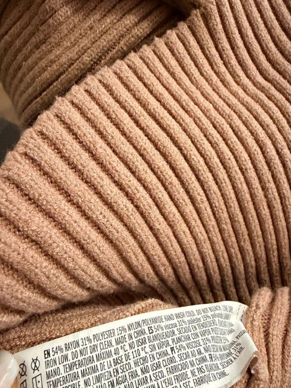 Forever 21 Camel Ribbed Turtleneck Sweater Dress  Quiet Luxury, Old Money Style - Picture 9 of 9